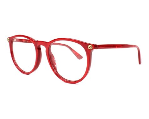 women red gucci vision glasses